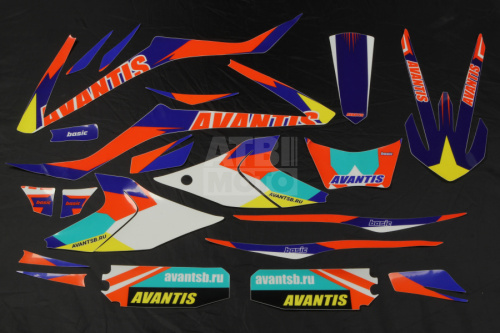 Комплект наклеек pitbike Avantis Basic Комплект наклеек pitbike Avantis Basic